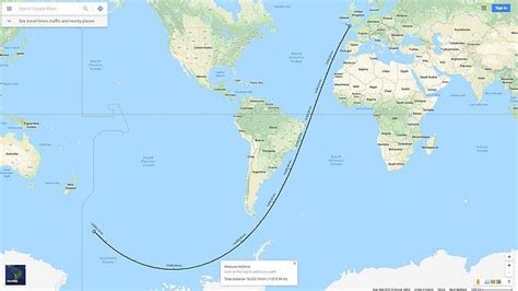 London, United Kingdom to Auckland, New Zealand .